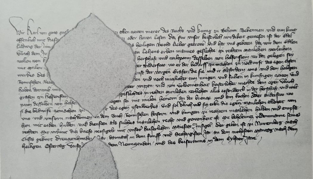 Urkunde Kaiser Karls IV 1365